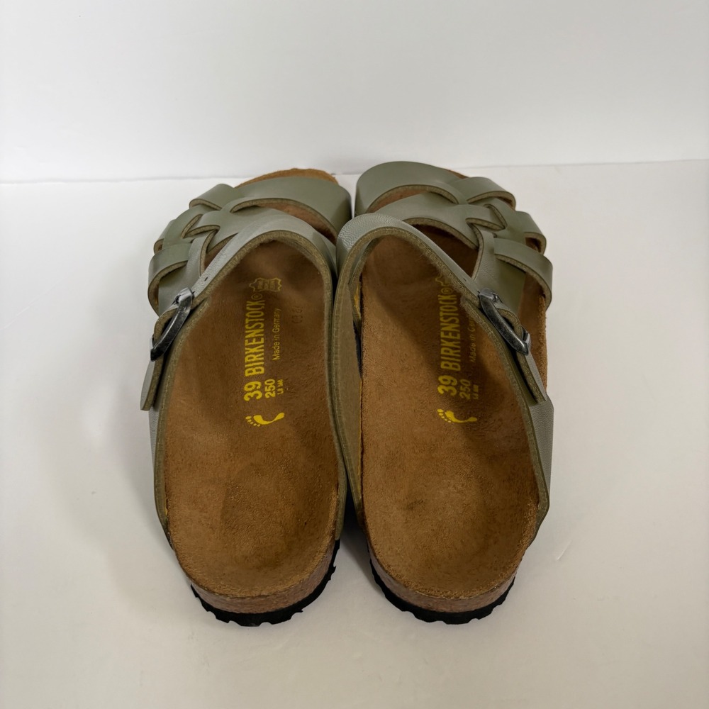 Birkenstock Sandals Womens 39 L8 M6 Metallic Olive Green NWOT - Picture 4 of 8